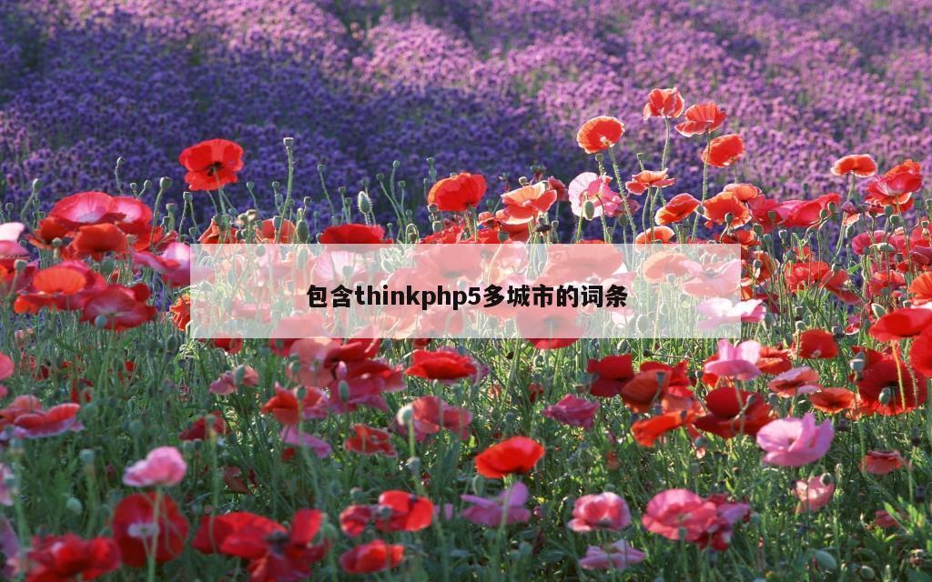 包含thinkphp5多城市的词条