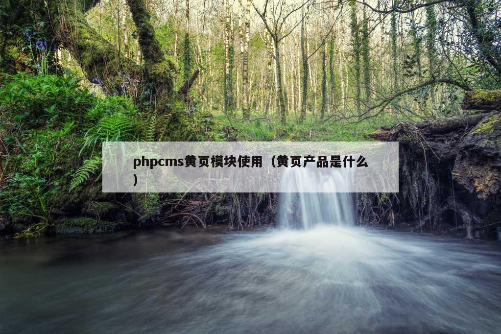 phpcms黄页模块使用（黄页产品是什么）