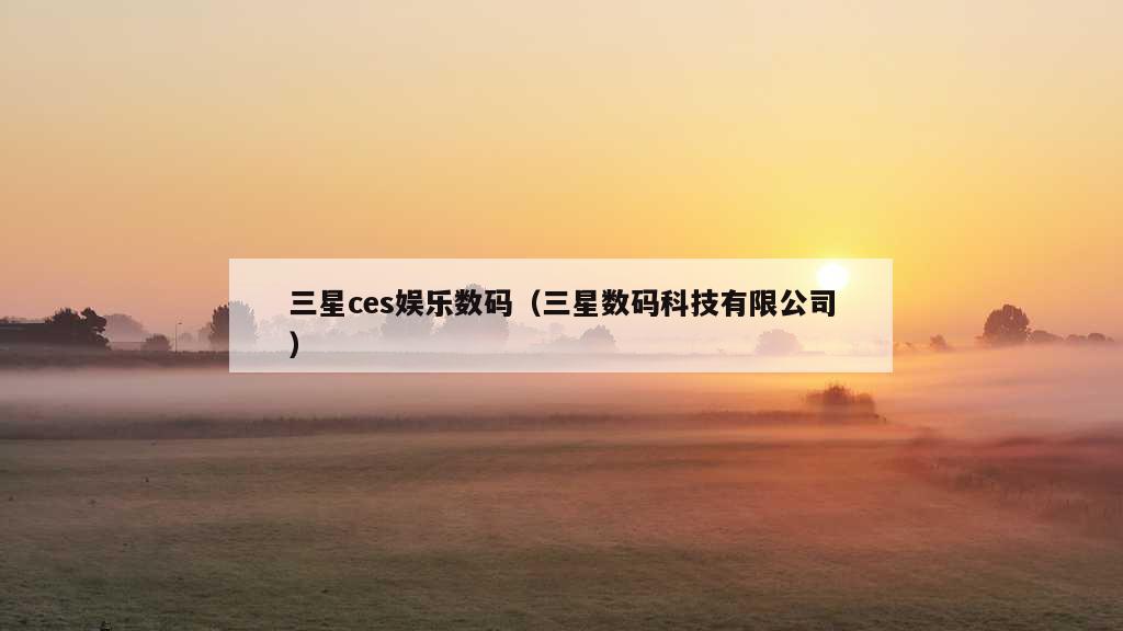 三星ces娱乐数码（三星数码科技有限公司）