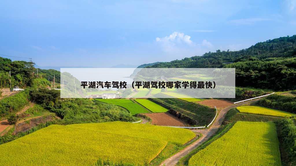 平湖汽车驾校（平湖驾校哪家学得最快）