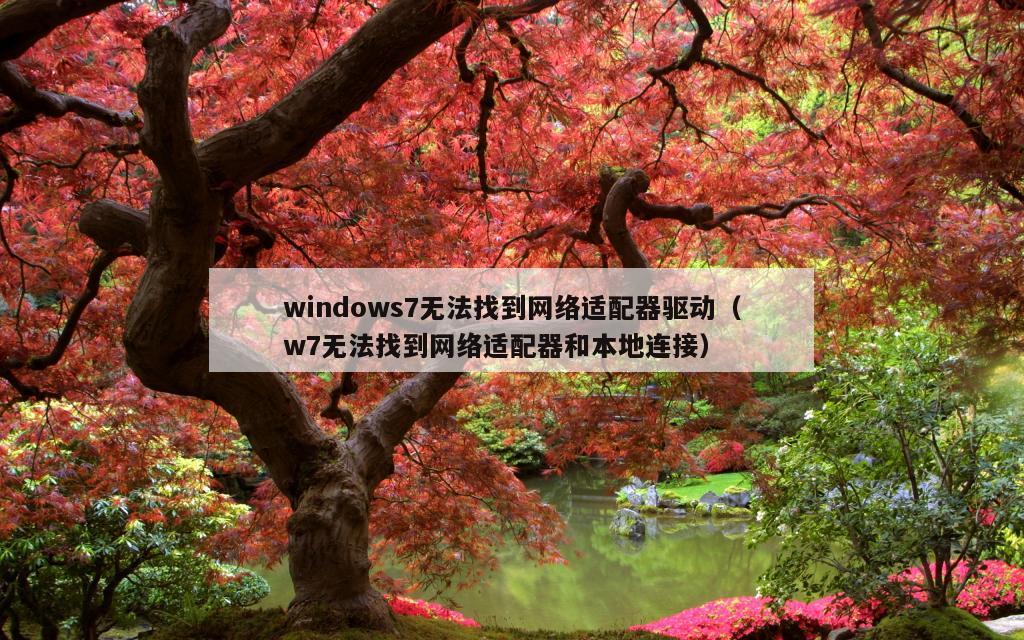 windows7无法找到网络适配器驱动（w7无法找到网络适配器和本地连接）