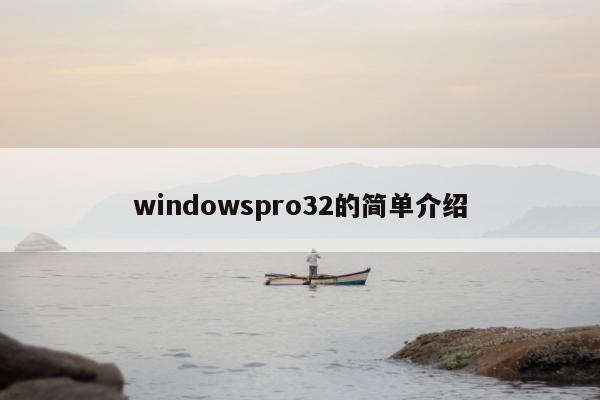 windowspro32的简单介绍