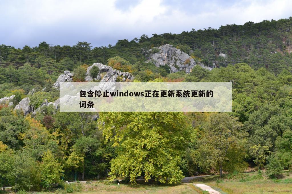 包含停止windows正在更新系统更新的词条