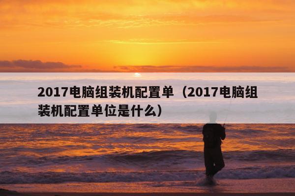 2017电脑组装机配置单（2017电脑组装机配置单位是什么）