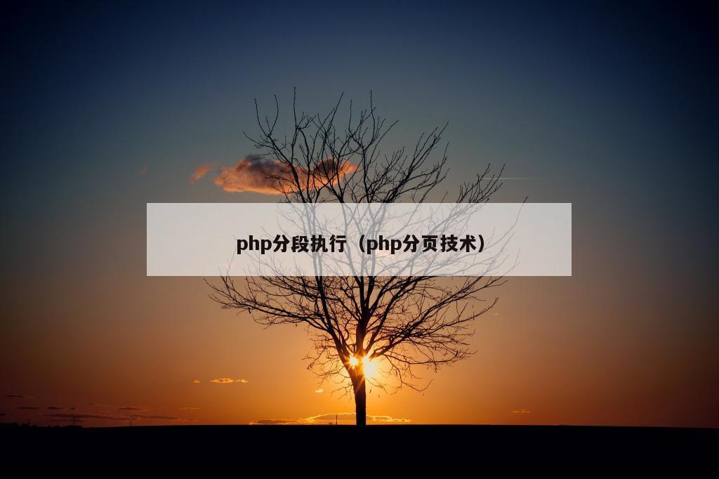 php分段执行（php分页技术）