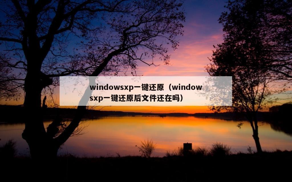 windowsxp一键还原（windowsxp一键还原后文件还在吗）