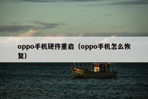 oppo手机硬件重启（oppo手机怎么恢复）