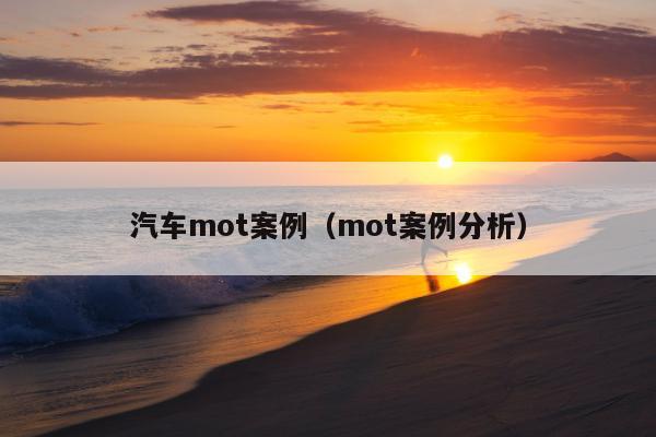 汽车mot案例（mot案例分析）