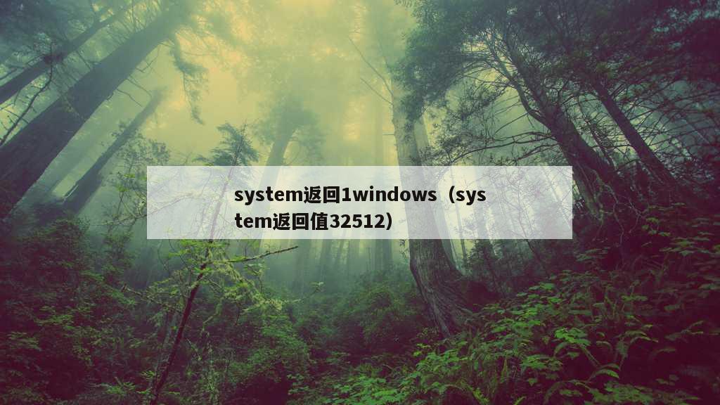 system返回1windows（system返回值32512）