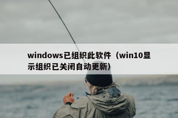 windows已组织此软件（win10显示组织已关闭自动更新）