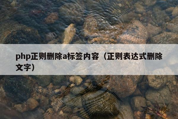 php正则删除a标签内容（正则表达式删除文字）