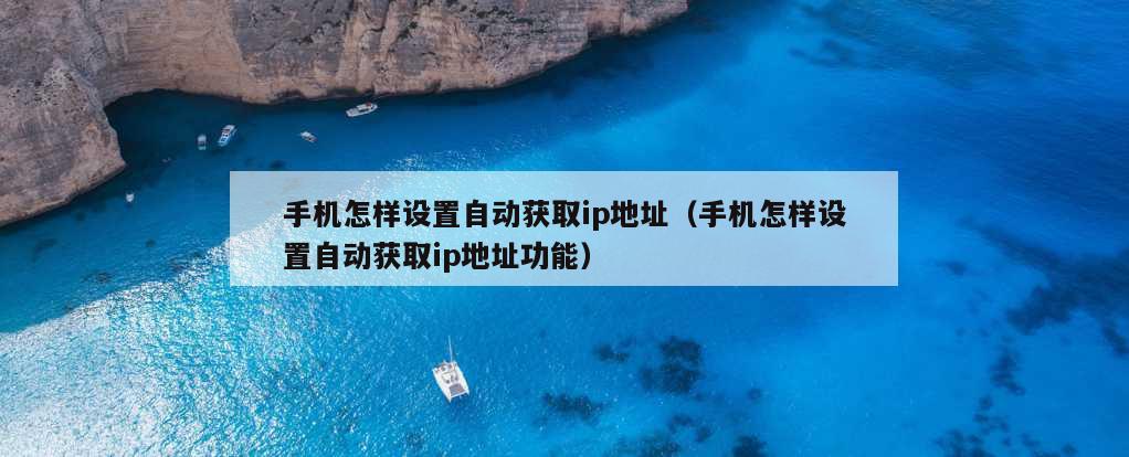 手机怎样设置自动获取ip地址（手机怎样设置自动获取ip地址功能）