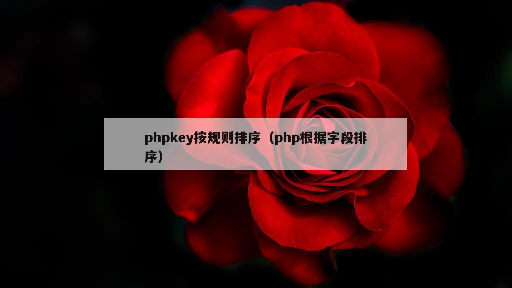 phpkey按规则排序（php根据字段排序）