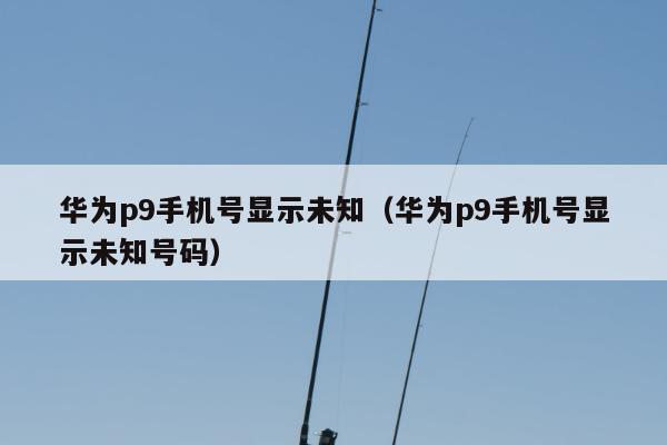 华为p9手机号显示未知（华为p9手机号显示未知号码）