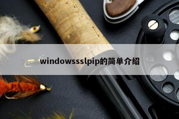 windowssslpip的简单介绍