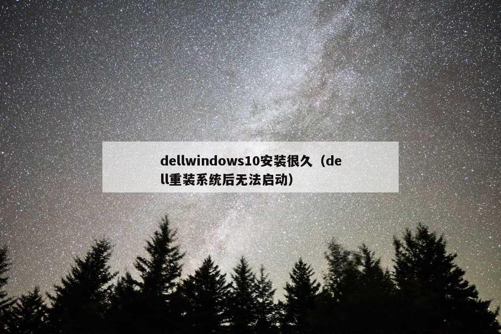 dellwindows10安装很久（dell重装系统后无法启动）