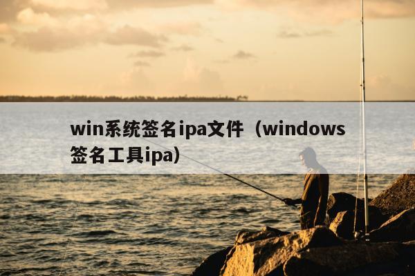 win系统签名ipa文件（windows签名工具ipa）