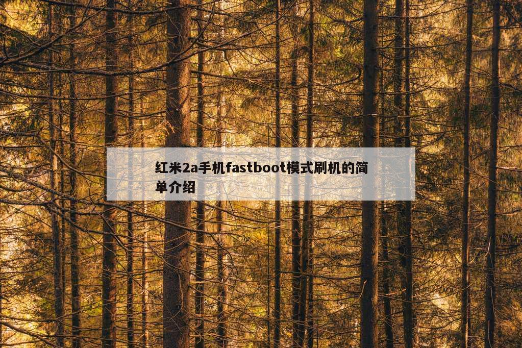 红米2a手机fastboot模式刷机的简单介绍