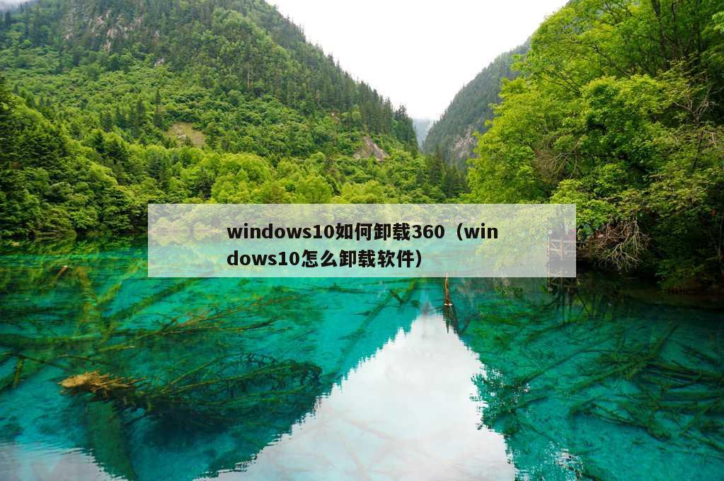 windows10如何卸载360（windows10怎么卸载软件）