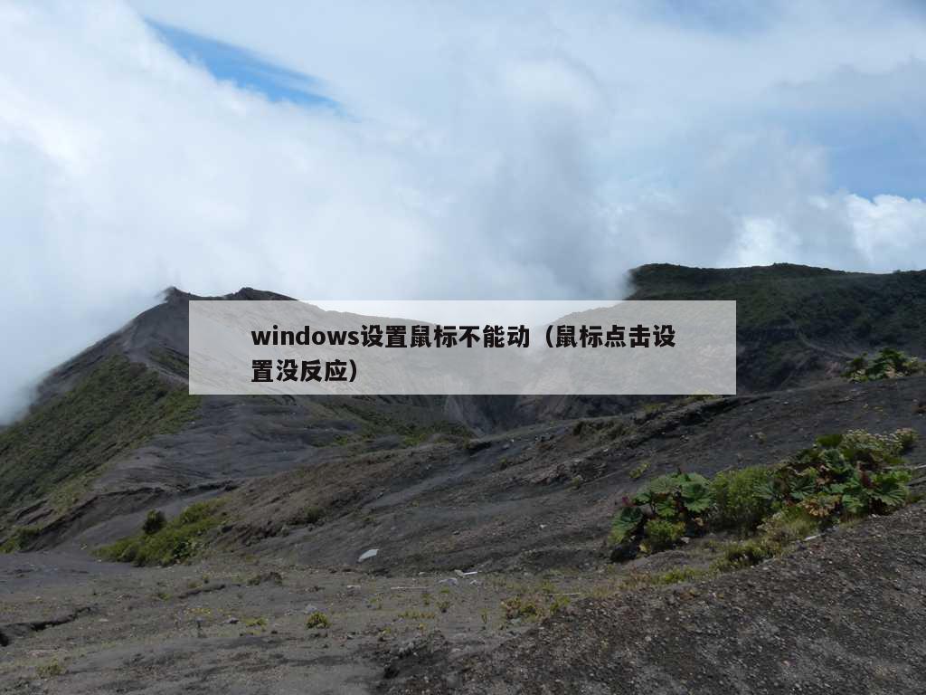 windows设置鼠标不能动（鼠标点击设置没反应）