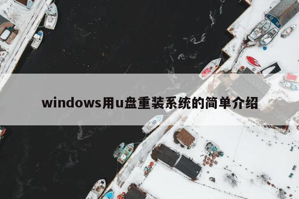 windows用u盘重装系统的简单介绍