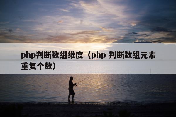 php判断数组维度（php 判断数组元素重复个数）