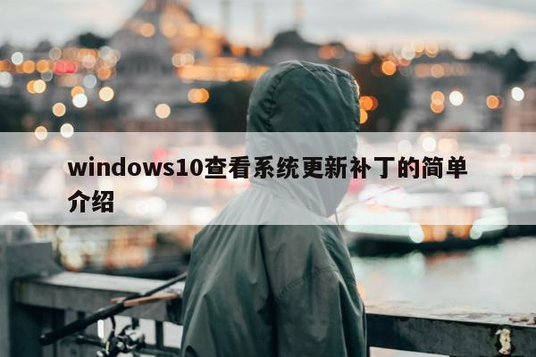 windows10查看系统更新补丁的简单介绍