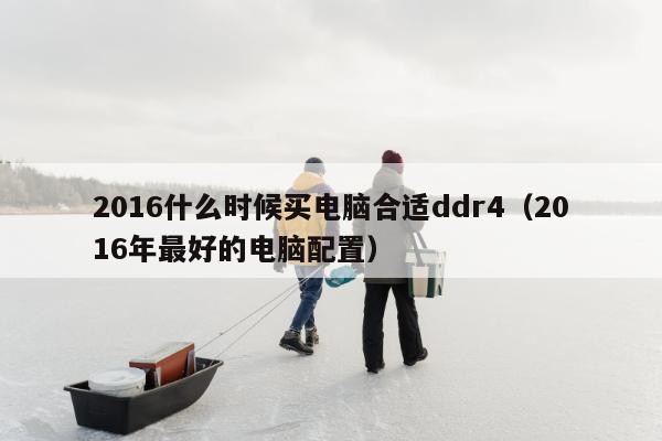 2016什么时候买电脑合适ddr4（2016年最好的电脑配置）