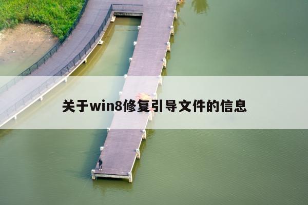 关于win8修复引导文件的信息