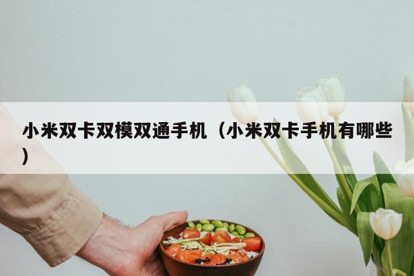 小米双卡双模双通手机（小米双卡手机有哪些）