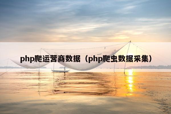 php爬运营商数据（php爬虫数据采集）