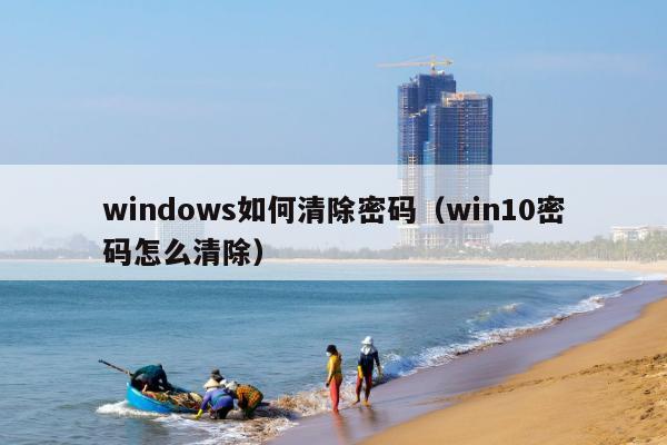 windows如何清除密码（win10密码怎么清除）