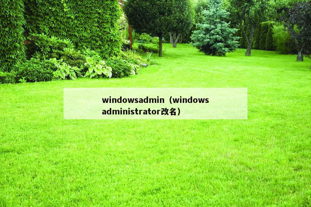 windowsadmin（windowsadministrator改名）