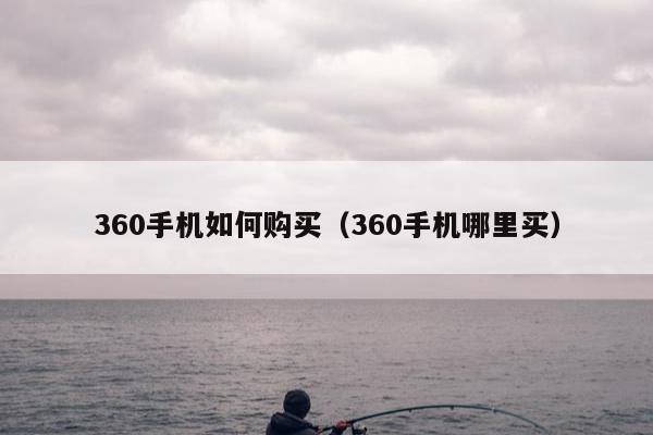 360手机如何购买（360手机哪里买）