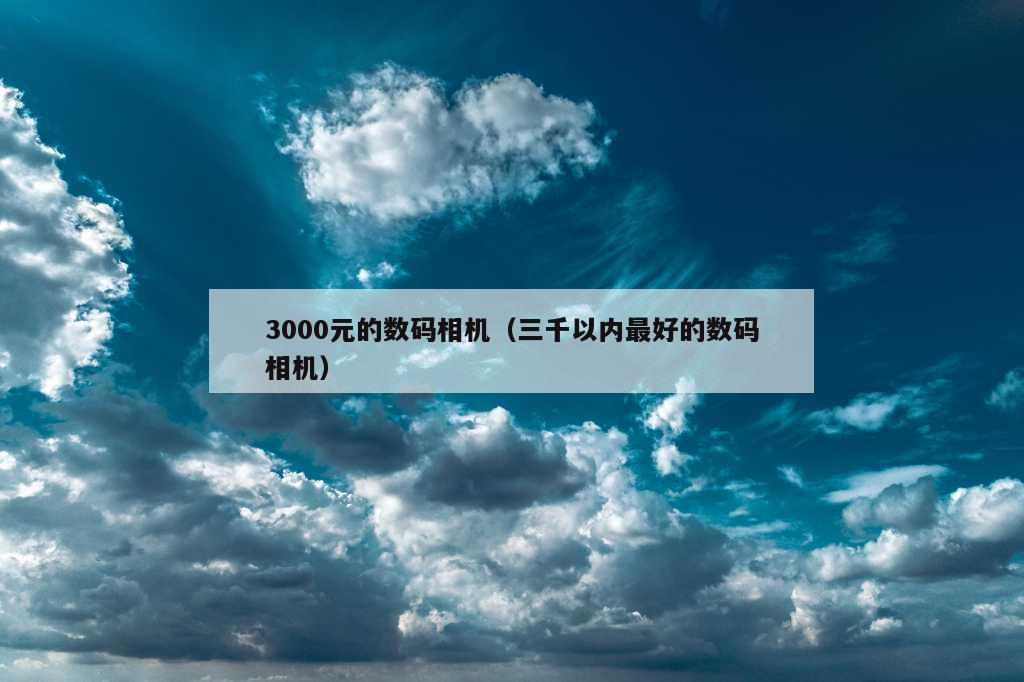 3000元的数码相机（三千以内最好的数码相机）