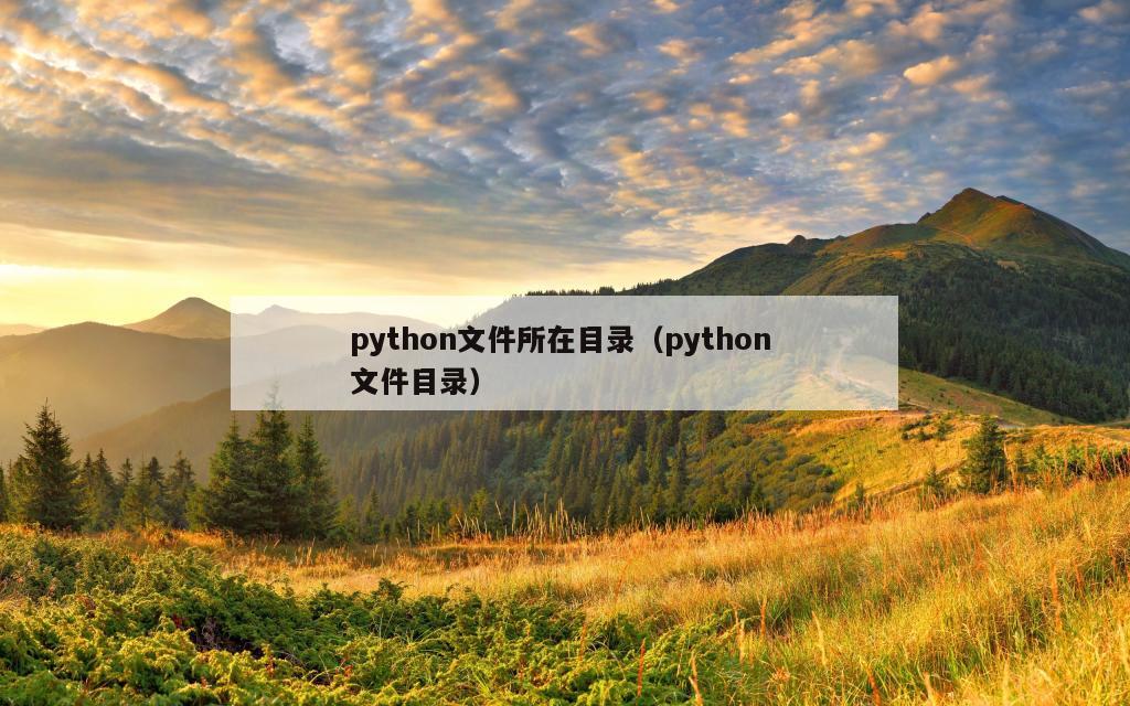 python文件所在目录（python 文件目录）