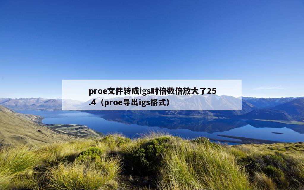 proe文件转成igs时倍数倍放大了25.4（proe导出igs格式）