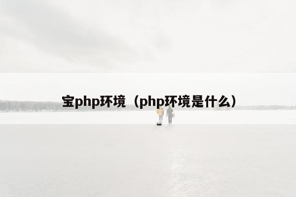 宝php环境（php环境是什么）