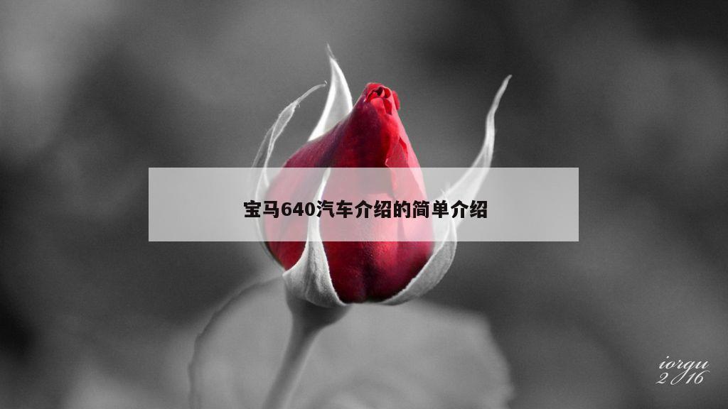 宝马640汽车介绍的简单介绍