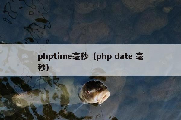 phptime毫秒（php date 毫秒）