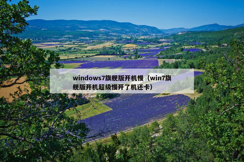 windows7旗舰版开机慢（win7旗舰版开机超级慢开了机还卡）