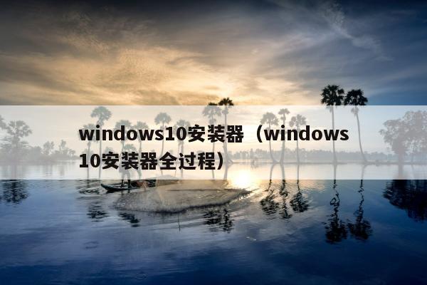 windows10安装器（windows10安装器全过程）