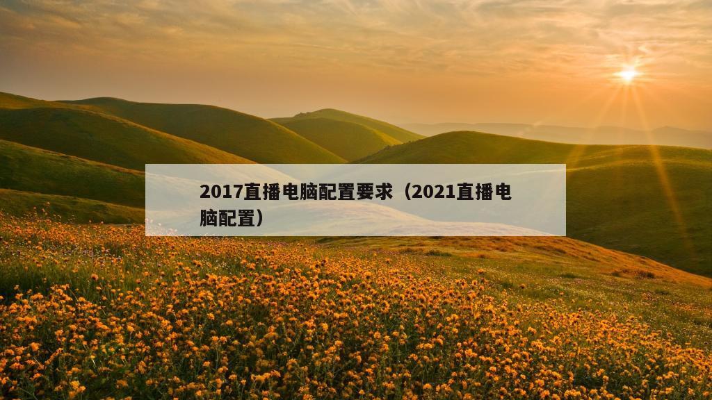 2017直播电脑配置要求（2021直播电脑配置）