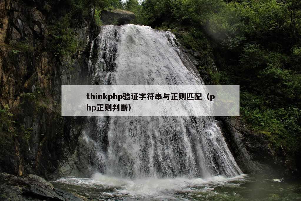 thinkphp验证字符串与正则匹配（php正则判断）