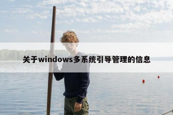 关于windows多系统引导管理的信息