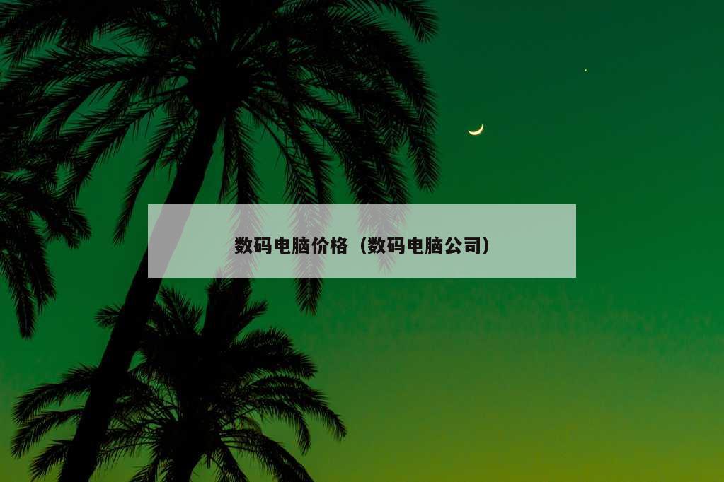 数码电脑价格（数码电脑公司）