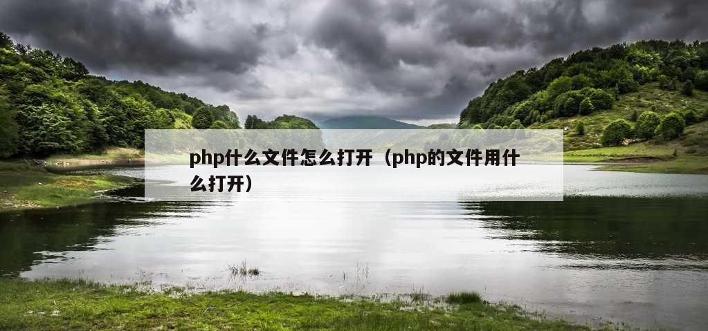 php什么文件怎么打开（php的文件用什么打开）