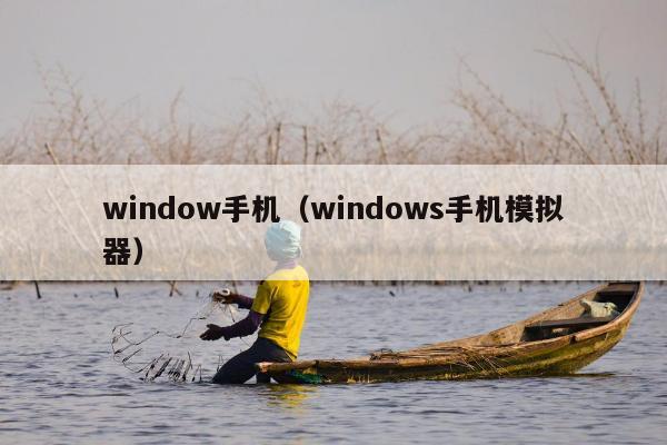 window手机（windows手机模拟器）