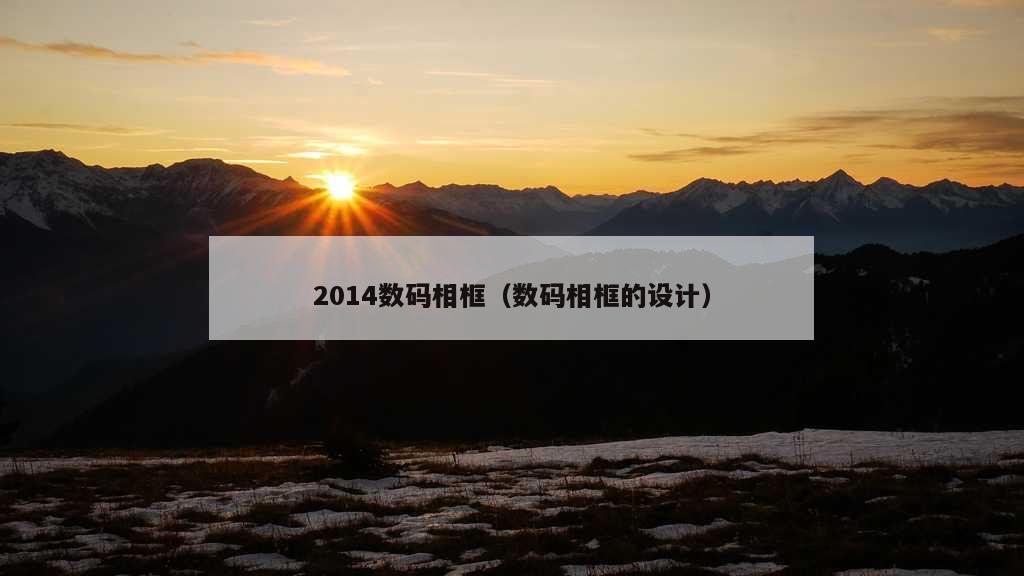 2014数码相框（数码相框的设计）