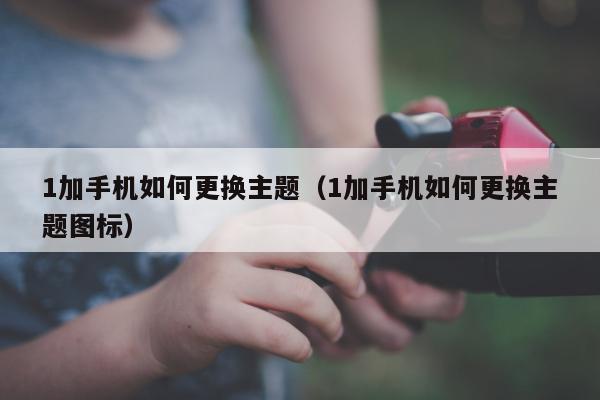 1加手机如何更换主题（1加手机如何更换主题图标）